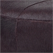 J&D Designs Co Thackeray Small Round Leather Hide Pouf in Espresso