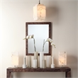 J&D Designs Co Borealis Cube Transitional Alabaster Stone Pendant in White