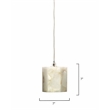 J&D Designs Co Borealis Hexagon Transitional Alabaster Stone Pendant in White