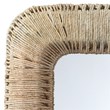 J&D Designs Co Hollis Rectangle Coastal Straw Rope Rattan Wall Mirror in Natural