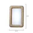 J&D Designs Co Hollis Rectangle Coastal Straw Rope Rattan Wall Mirror in Natural