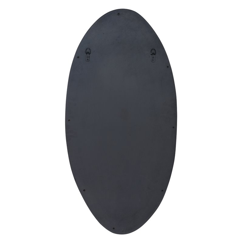 J&D Designs Co Oval Organic Transitional Wood Mirror in Natural