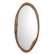 J&D Designs Co Oval Organic Transitional Wood Mirror in Natural