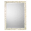 J&D Designs Co Rectangle Contemporary Mop Glass Mirror in Pearl Cream
