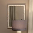 J&D Designs Co Rectangle Contemporary Mop Glass Mirror in Pearl Cream