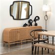 J&D Designs Co Selene Traditional Resin Mirror in Textured Charcoal
