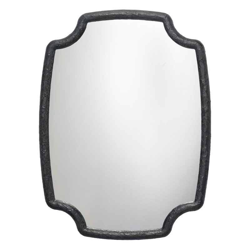 J&D Designs Co Selene Traditional Resin Mirror in Textured Charcoal