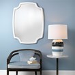 J&D Designs Co Selene Traditional Resin Mirror in Textured White