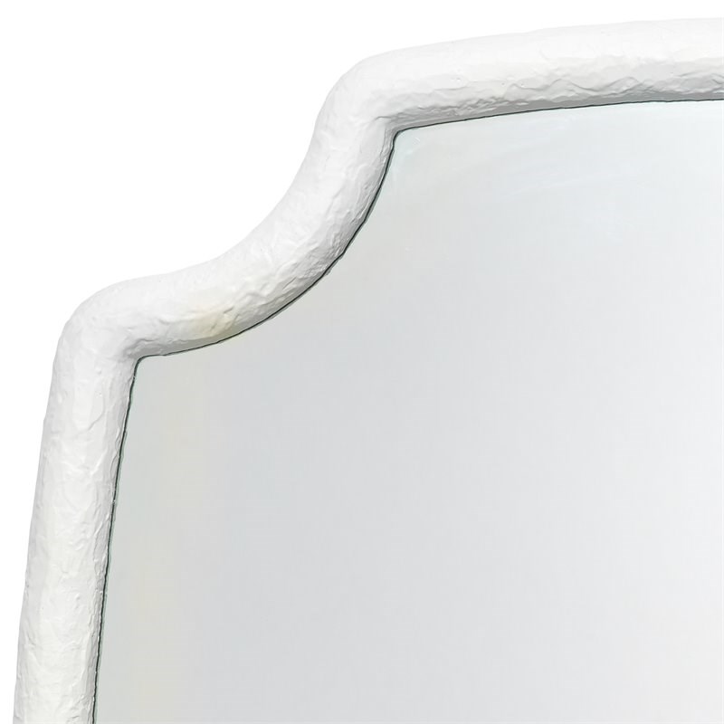 j&d designs co selene traditional resin mirror in textured white
