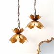 J&D Designs Co Small Flowering Lotus Traditional Metal Pendant in Gold