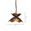 J&D Designs Co Small Flowering Lotus Traditional Metal Pendant in Gold