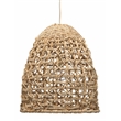 J&D Designs Co Netted Coastal Rattan/Rope Fabric Pendant in Natural Corn