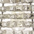 J&D Designs Co Long Ribbon Modern Thick Glass Pendant in Clear