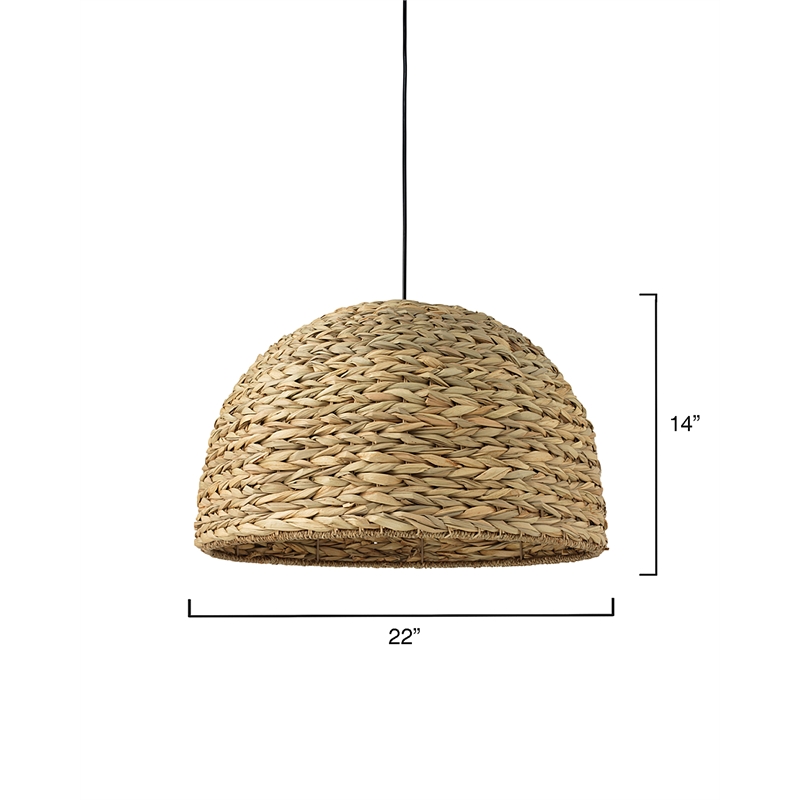 J&D Designs Co Shoreline Coastal Seagrass/Metal Pendant in Natural