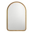 J&D Designs Co Arch Transitional Metal Mirror in Gold Brown Leaf
