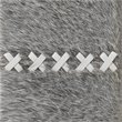 J&D Designs Co Cross Stitch Rectangle Leather Hide Mirror in Gray/White
