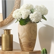 J&D Designs Co Ojai Small Transitional Wood Vase in Natural Finish
