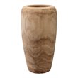 J&D Designs Co Ojai Small Transitional Wood Vase in Natural Finish
