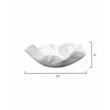 J&D Designs Co Large Modern Ceramic Peony Bowl in White Finish