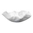 J&D Designs Co Large Modern Ceramic Peony Bowl in White Finish