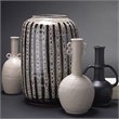J&D Designs Co Transitional Ceramic Barnaby Vase in Beige/Black
