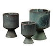 J&D Designs Co Modern Ceramic Berkeley Pots in Blue (Set of 3)