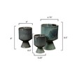 J&D Designs Co Modern Ceramic Berkeley Pots in Blue (Set of 3)