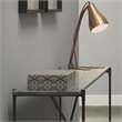 J&D Designs Co Kaleidoscope Transitional Wood Box in Brown/Light Gray/Blue