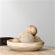 J&D Designs Co Laurel Large Transitional Wood Bowl in Natural Finish