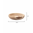 J&D Designs Co Laurel Large Transitional Wood Bowl in Natural Finish