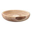 J&D Designs Co Laurel Large Transitional Wood Bowl in Natural Finish