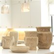 J&D Designs Co Laurel Small Transitional Wood Bowl in Natural Finish