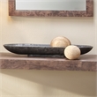 J&D Designs Co Long Oval Contemporary Marble Bowl in Gray Finish