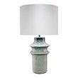 J&D Designs Co Cymbals Coastal Ceramic Table Lamp in Blue Reactive Glaze