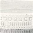 J&D Designs Co Geometric Patterns Coastal Ceramic Coco Pedestal Bowl in White