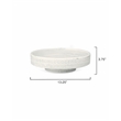 J&D Designs Co Geometric Patterns Coastal Ceramic Coco Pedestal Bowl in White
