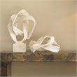 J&D Designs Co Intertwined Modern Polyresin Object on Stand in White