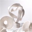 J&D Designs Co Intertwined Modern Polyresin Object on Stand in White