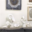 J&D Designs Co Intertwined Modern Polyresin Object on Stand in White