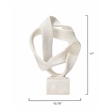 J&D Designs Co Intertwined Modern Polyresin Object on Stand in White