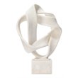 J&D Designs Co Intertwined Modern Polyresin Object on Stand in White