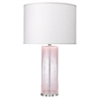 J&D Designs Co Dahlia Modern Glass Table Lamp in Pink Finish