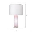 J&D Designs Co Dahlia Modern Glass Table Lamp in Pink Finish