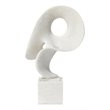 J&D Designs Co Obscure Modern Polyresin Object on Stand in White