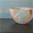 J&D Designs Co Watercolor Medium Modern Glass Bowl in Multi-Color