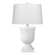 J&D Designs Co Carnegie Traditional Resin Table Lamp in White