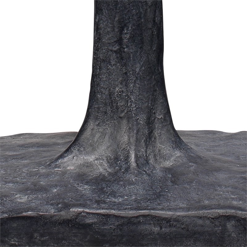 J&D Designs Co Humble Transitional Resin Table Lamp in Charcoal