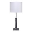 J&D Designs Co Humble Transitional Resin Table Lamp in Charcoal