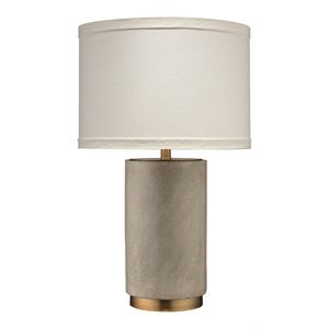 J&D Designs Co Mortar Modern Metal Table Lamp in Antique Brass/Gray