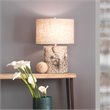 J&D Designs Co Forrester Modern Resin Table Lamp in Brown Finish